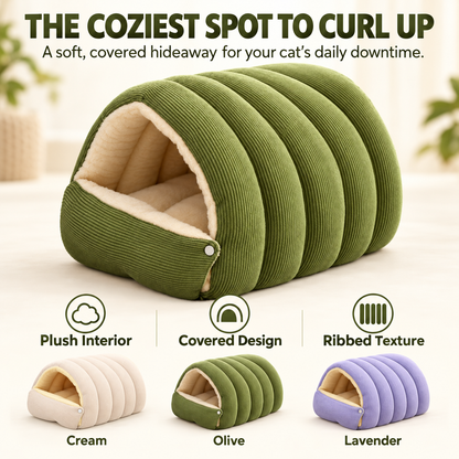 Cozy Corduroy Pet Cave Bed