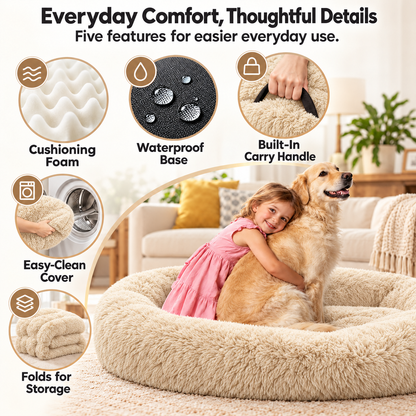 Luxury Super Large Sleep Deeper Oval Bed Human Dog Bed