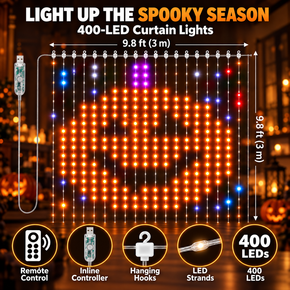 Smart LED Curtain Lights – Create Holiday Magic from Your Phone