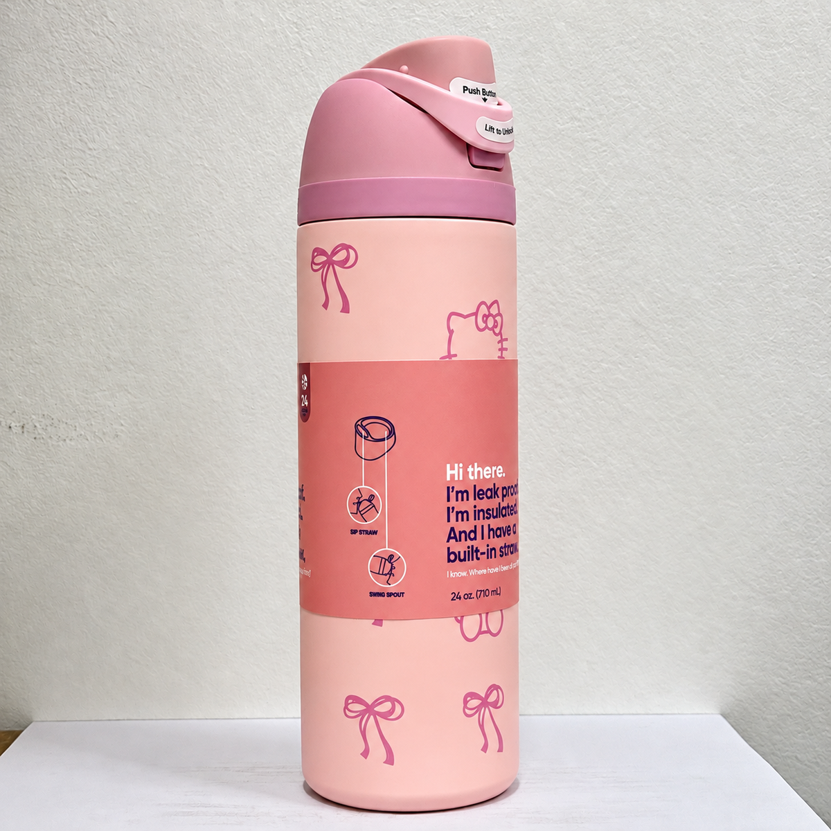 Cartoon Sports Water Bottle – 304 Stainless Steel Insulated, Portable, Colorful Letter Design, 24oz & 32oz