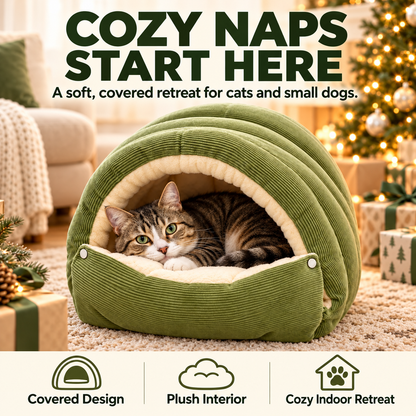 Cozy Corduroy Pet Cave Bed