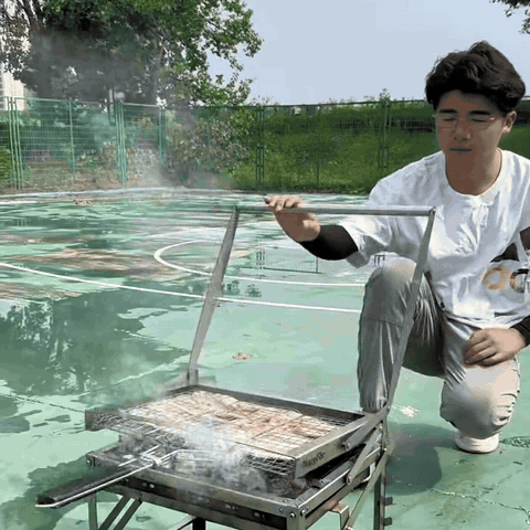 180° Rotating Portable Charcoal BBQ Grill