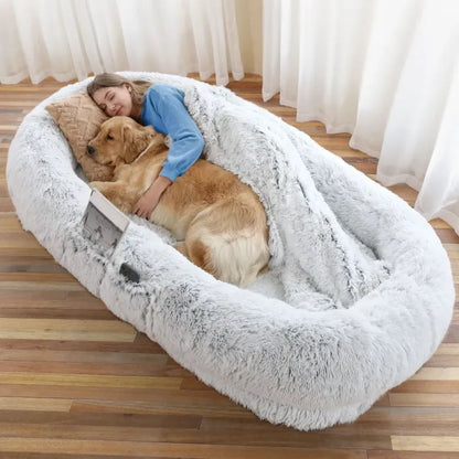 Luxury Super Large Sleep Deeper Oval Bed Human Dog Bed